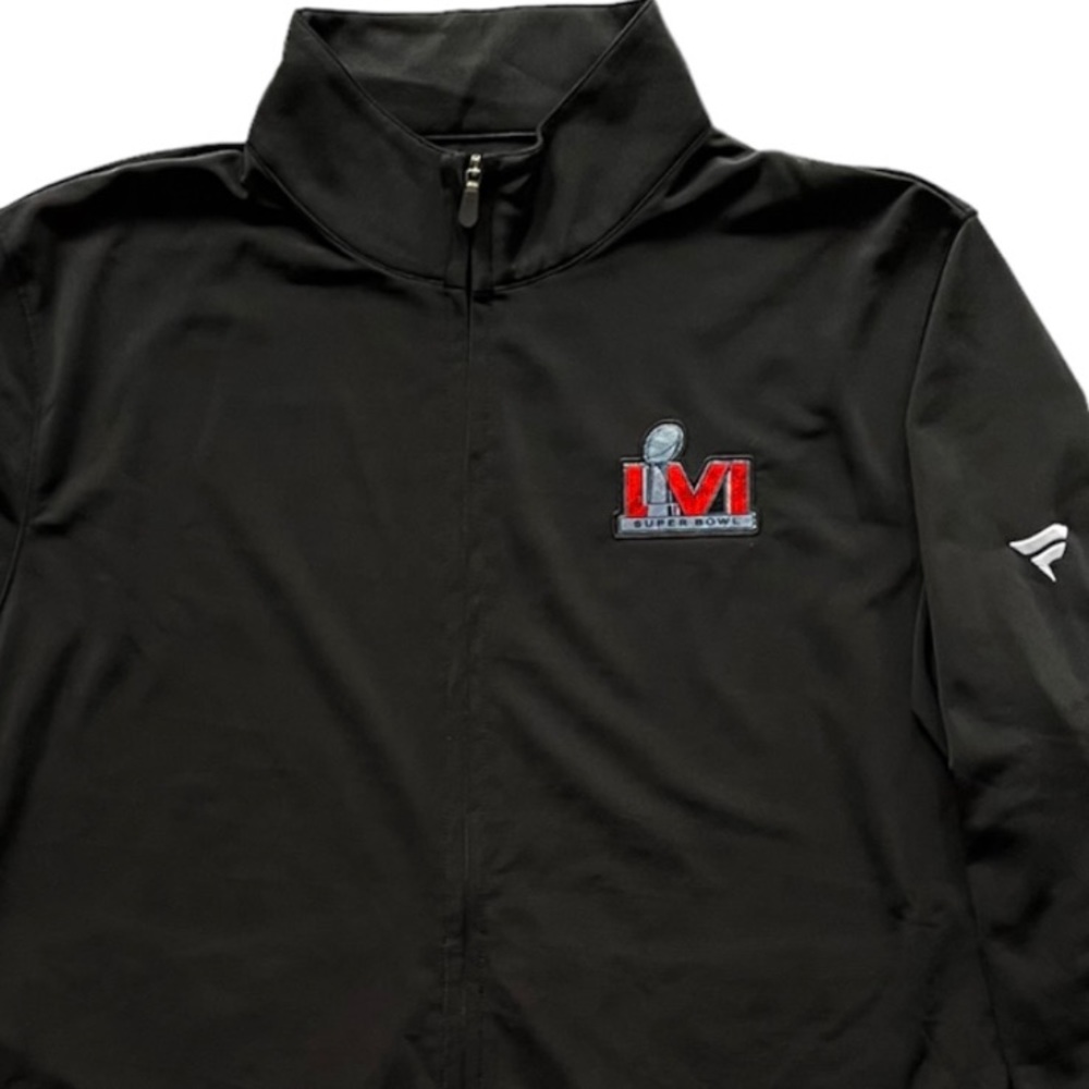 SUPER BOWL LVI Fanatics Jacket Mens XL Rams Bengals Black X Large Football
